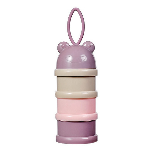 Boîte Doseuse Lait 3 Compartiments Rose