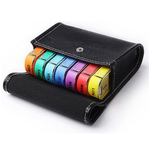 Pilulier 28 jours en Cuir PU (BS0342J)