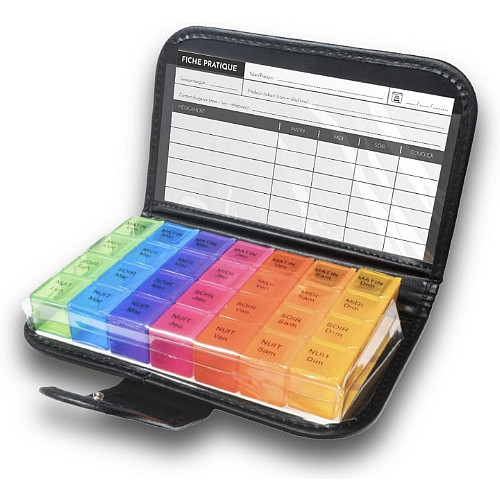 Pilulier 28 jours avec couvercle en PVC (BS0049J)